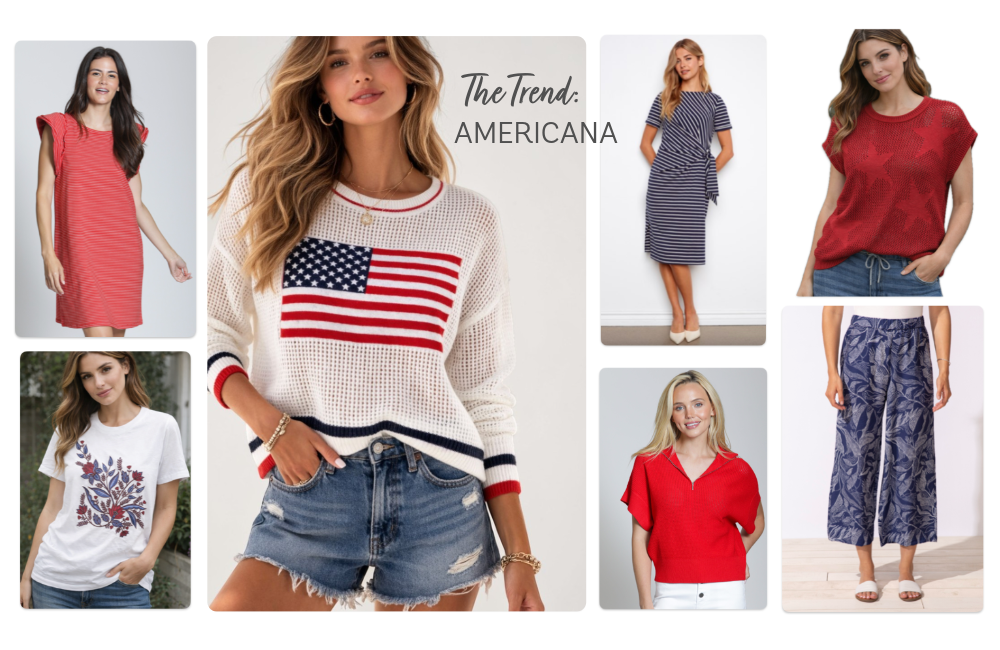 Spring Fashion Trend 2026: Americana Collage of Americana Fashion for 2026