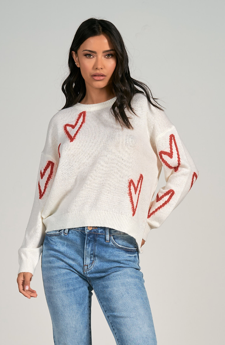 Red Heart Crew Sweater