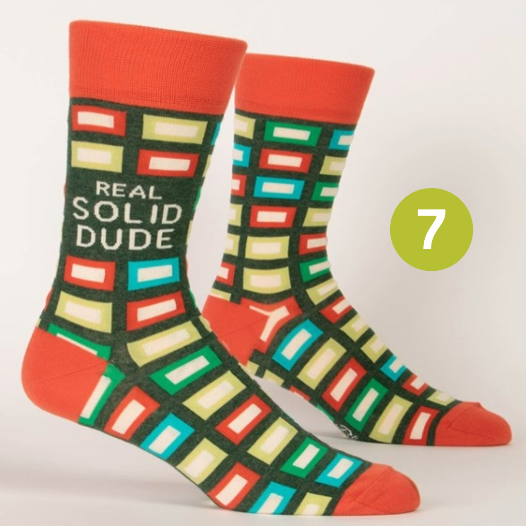 Funny Socks for Dad Real Solid Dude