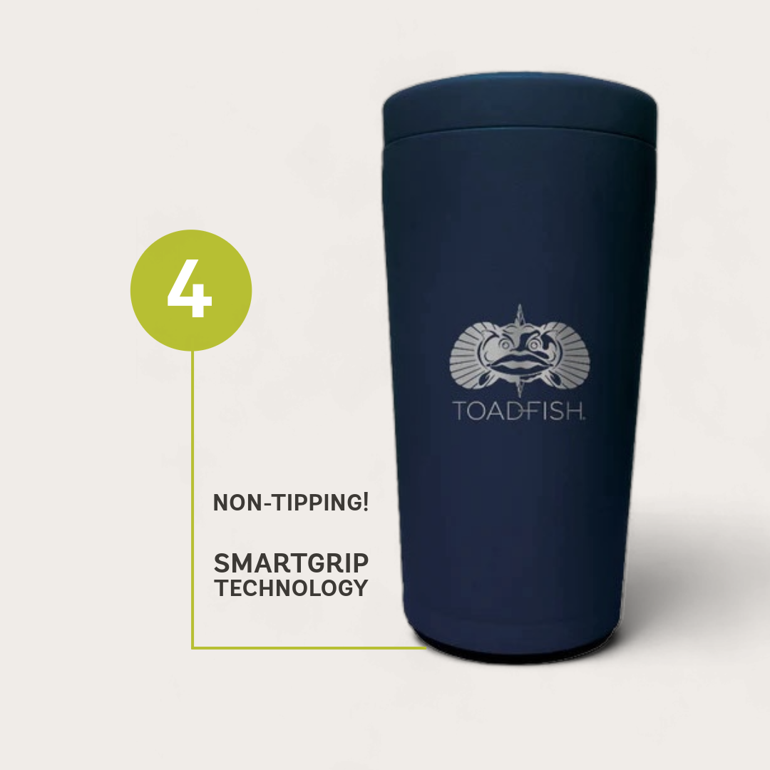 Toadfish Non-Tipping Can Cooler with SmartGrip Technology